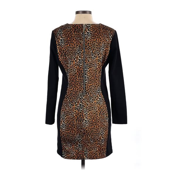 MICHAEL Michael Kors Size 10 Formal Dress Womens Leopard Cheetah Long Sleeve - Picture 2 of 3